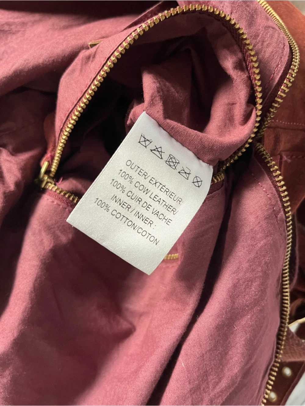 Free People Mahogany Suede Leather Backpack